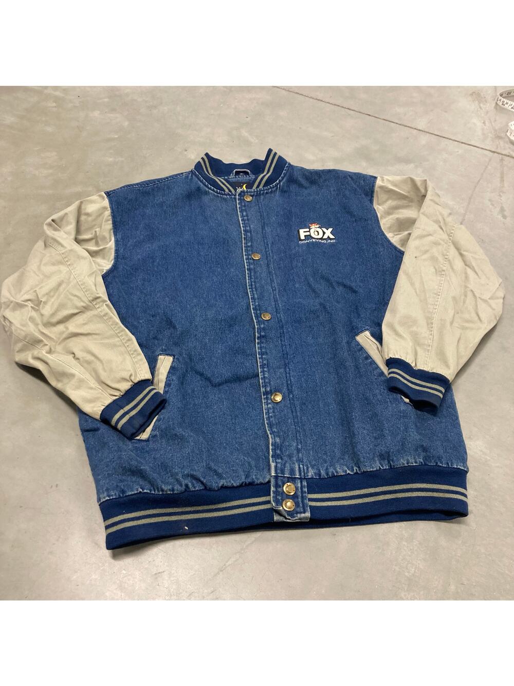 y2k denim varsity jacket